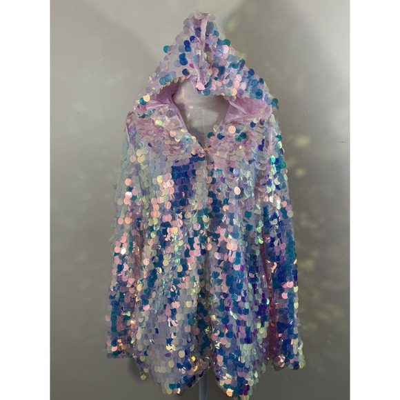 Jackets & Blazers - NWT Niwota LED Light Up Sequin Jacket Women L Pink Festival Halloween Rave